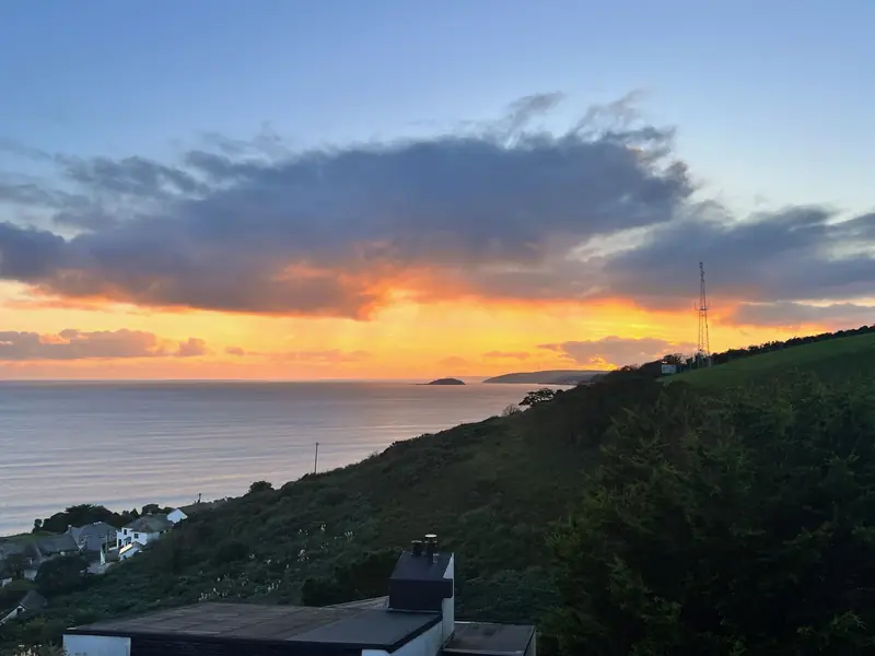 Sunset over the sea from Sunkeeper